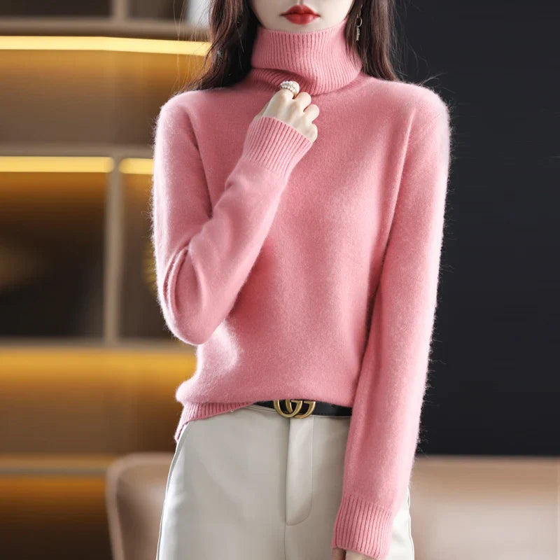 Grethe™ | Stilfuld Rullekrave Sweater