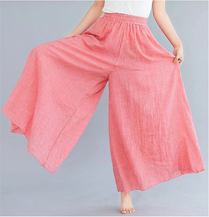 Rikke® | Culotte Bukser i Bomuld & Hør – Sommer med Vide Ben