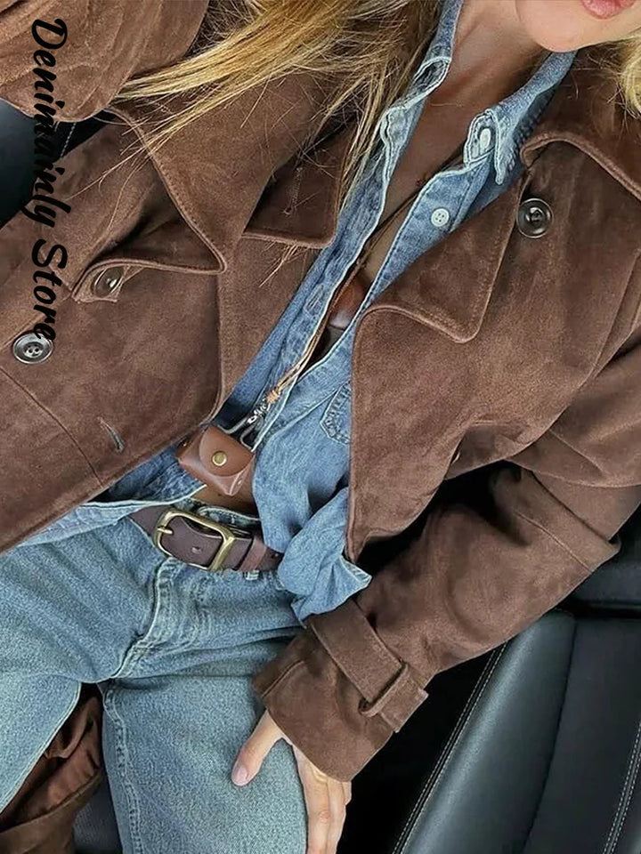 Alma® | Trench Coat i Suede