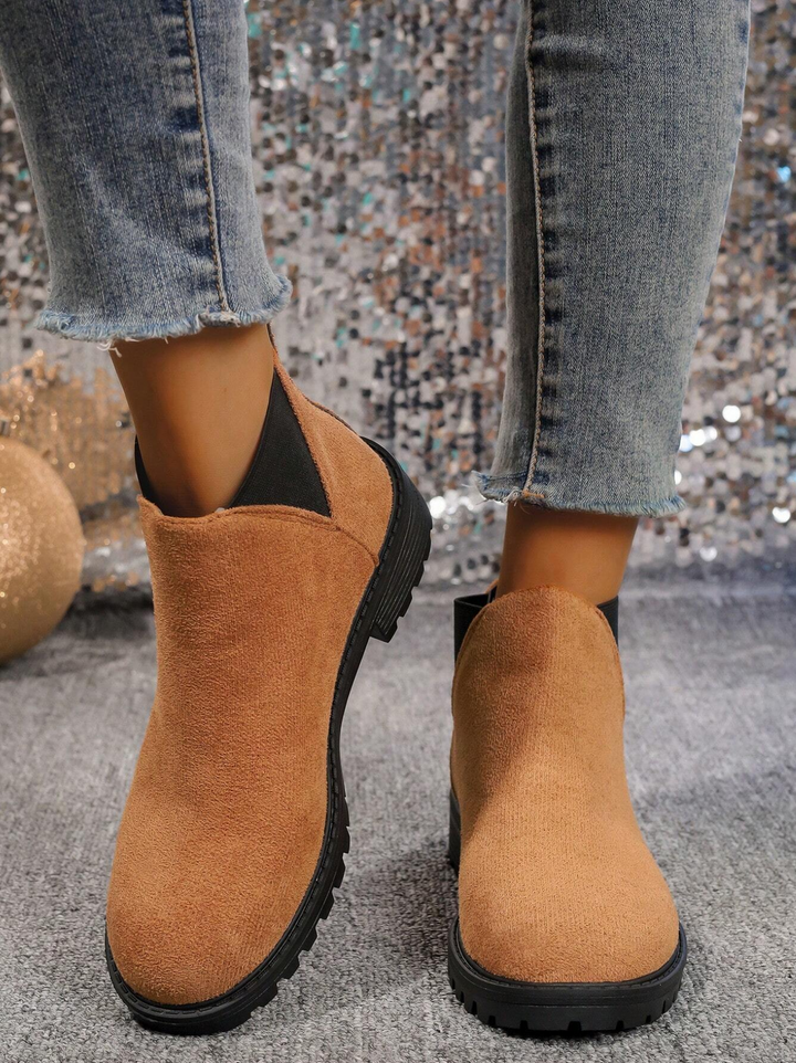 Federica™ | Støvle Slip On med Lav Hæl