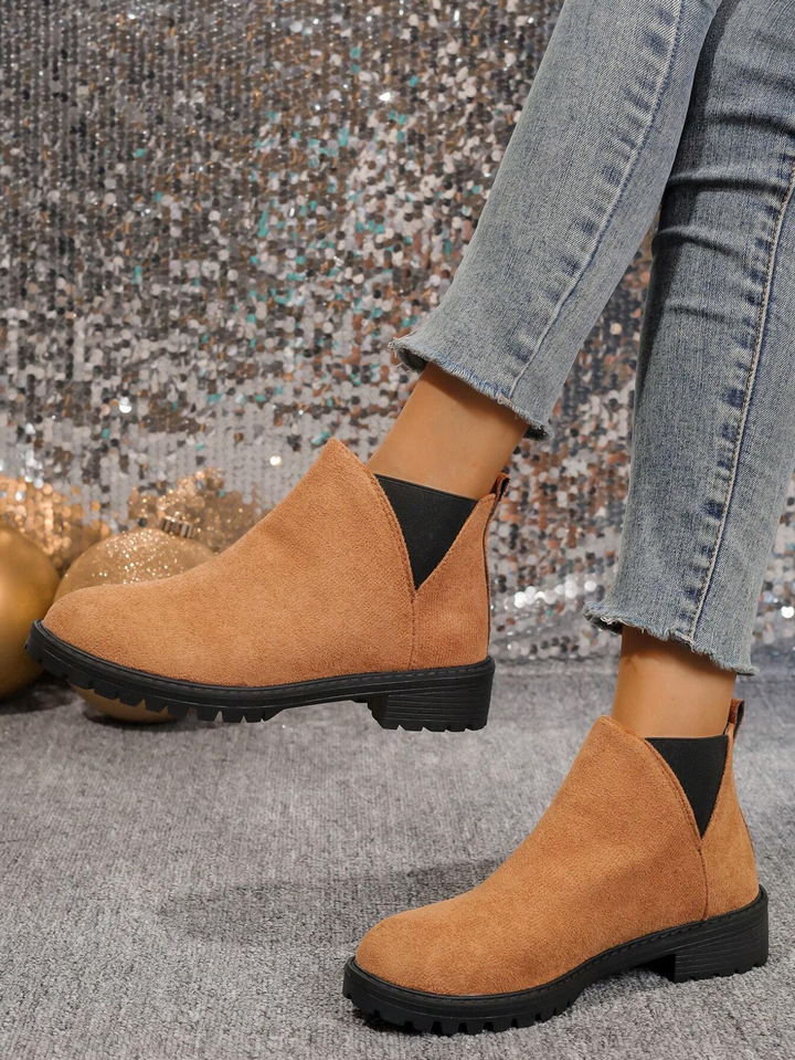 Federica™ | Støvle Slip On med Lav Hæl