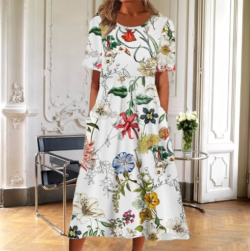 Pernille® | LIORASTYLE FLORAL A-LINE SOMMERKJOLE