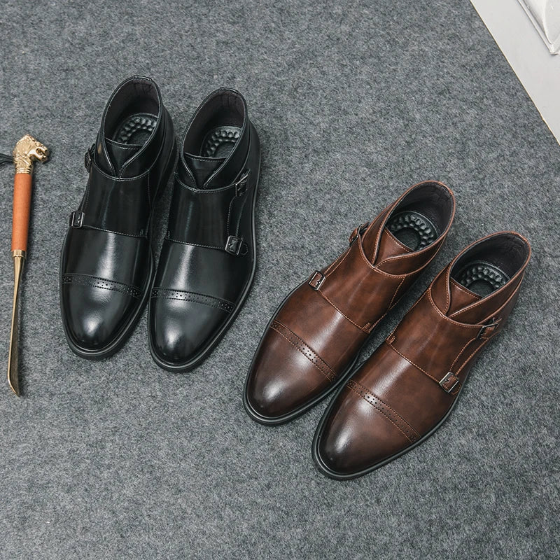 Sebastian® | Kunstlæder Dobbelt-Monk-strap Støvler