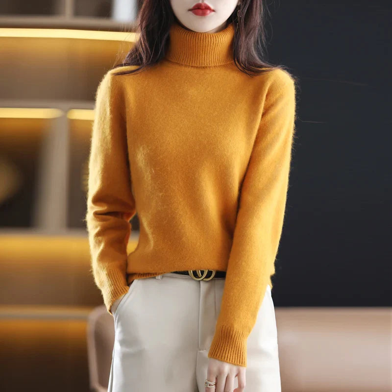 Grethe™ | Stilfuld Rullekrave Sweater