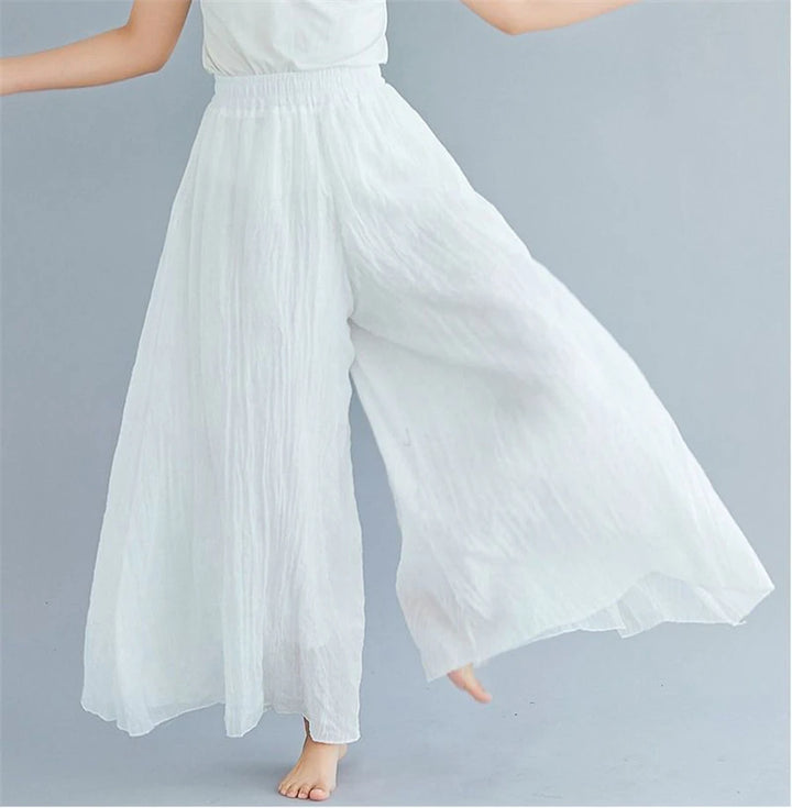 Rikke® | Culotte Bukser i Bomuld & Hør – Sommer med Vide Ben