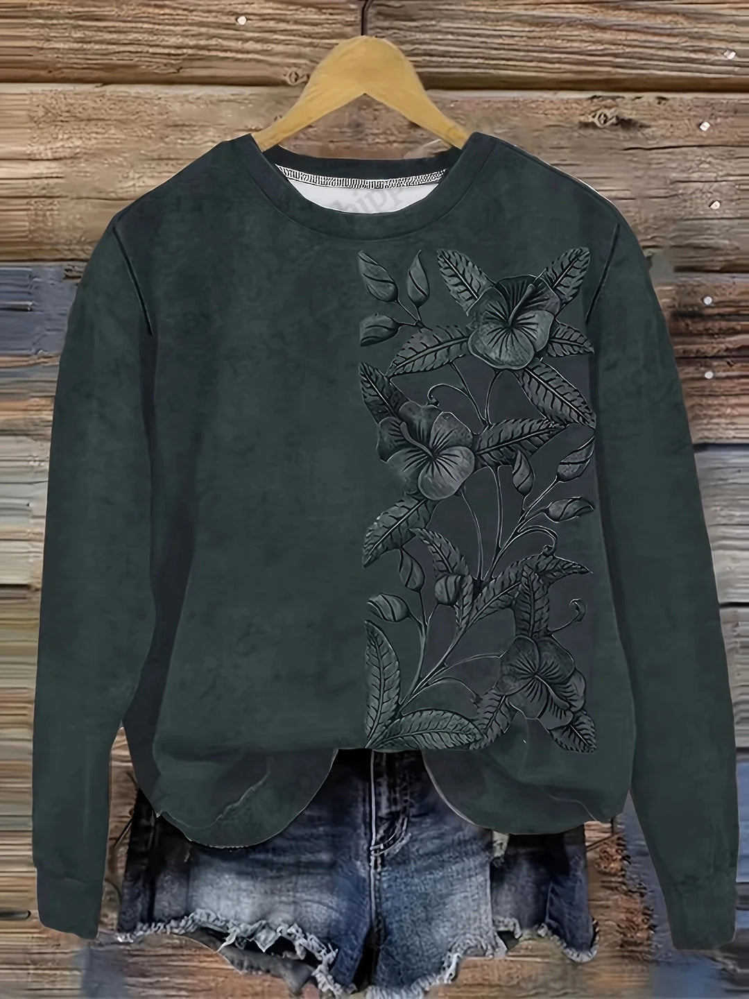 VELIA® | Sweatshirt med blomsterprint