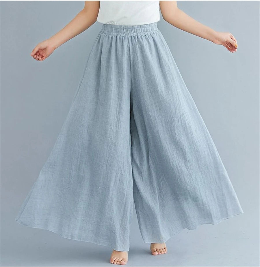 Rikke® | Culotte Bukser i Bomuld & Hør – Sommer med Vide Ben