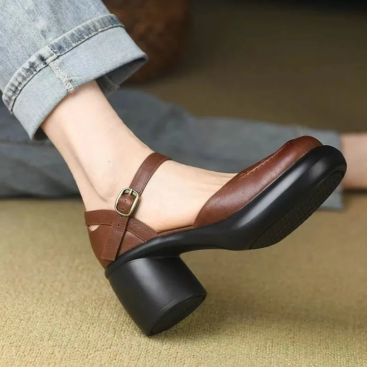 Agnes® | Veganske Læder Ortodontiske Peeptoe-Sko