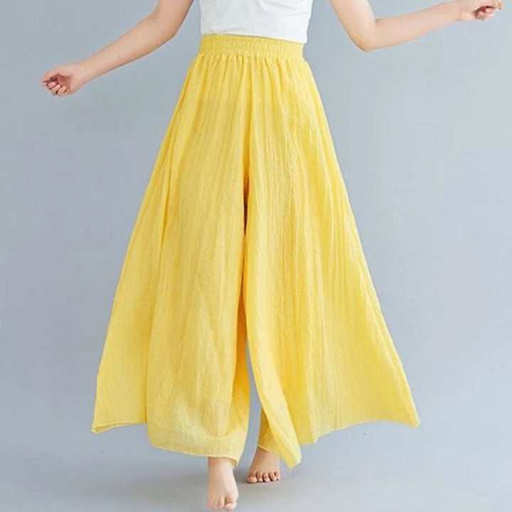 Rikke® | Culotte Bukser i Bomuld & Hør – Sommer med Vide Ben