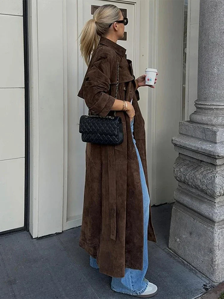 Trine® | Trench Coat i Suede