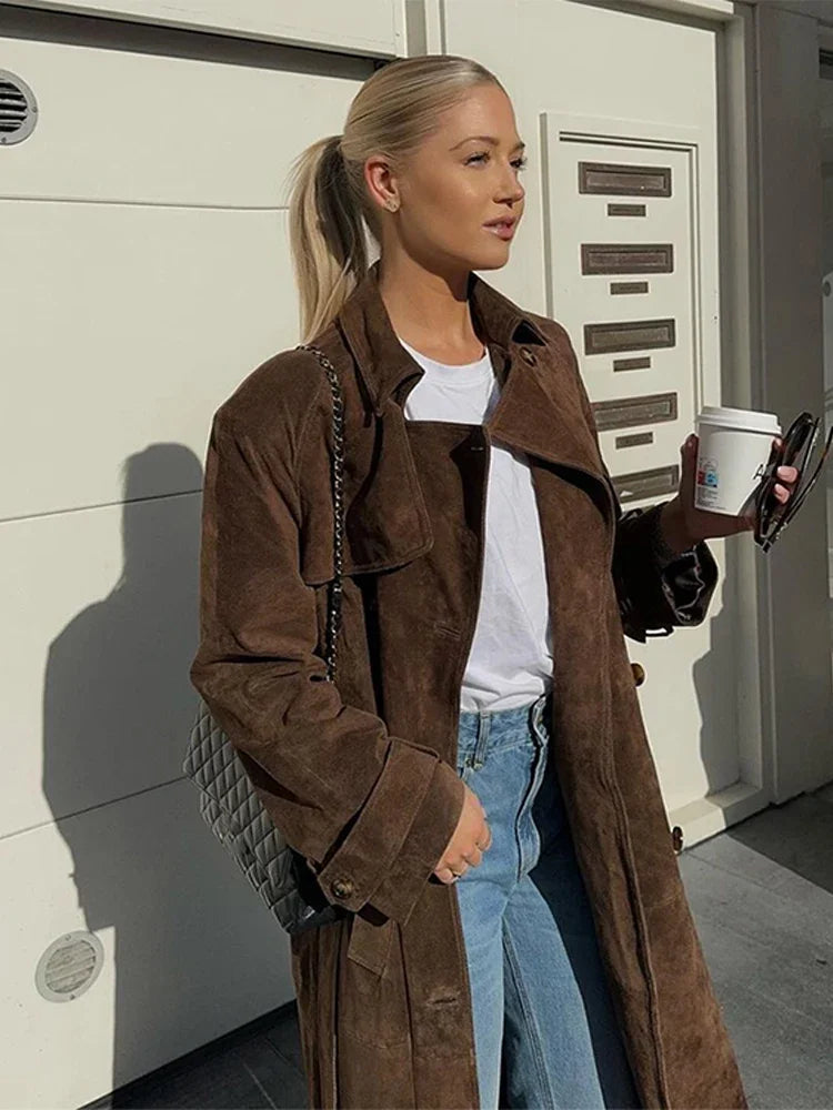 Trine® | Trench Coat i Suede