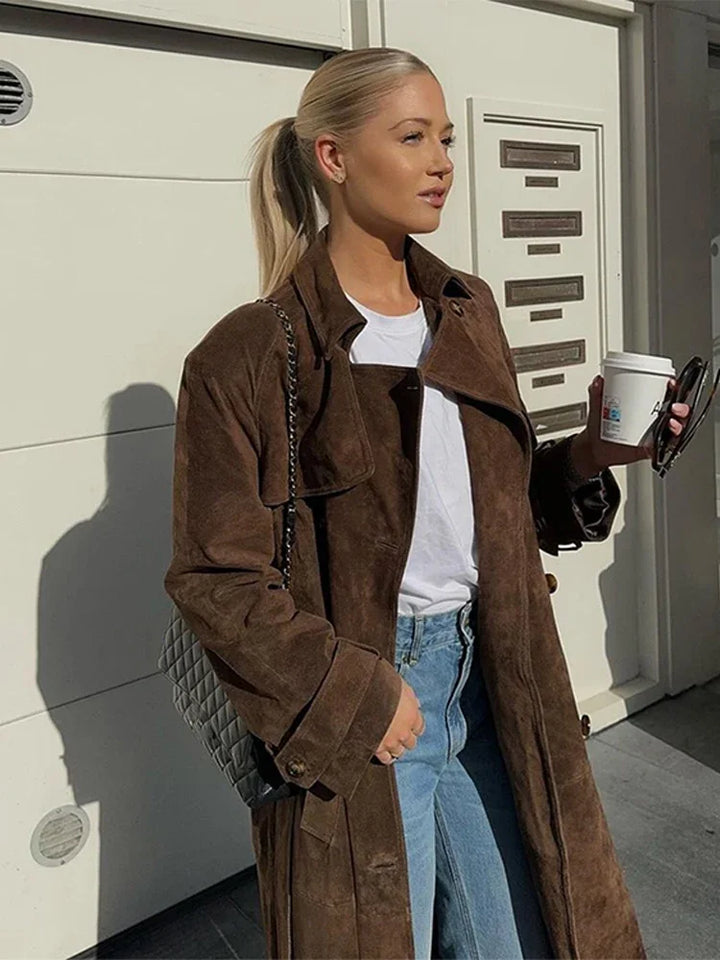 Trine® | Trench Coat i Suede