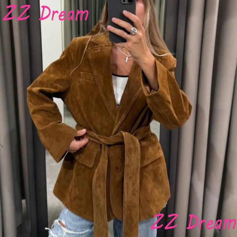 Anja® | Trench Coat i Suede