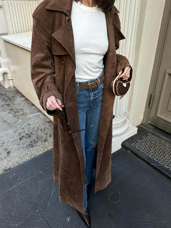Alma® | Trench Coat i Suede