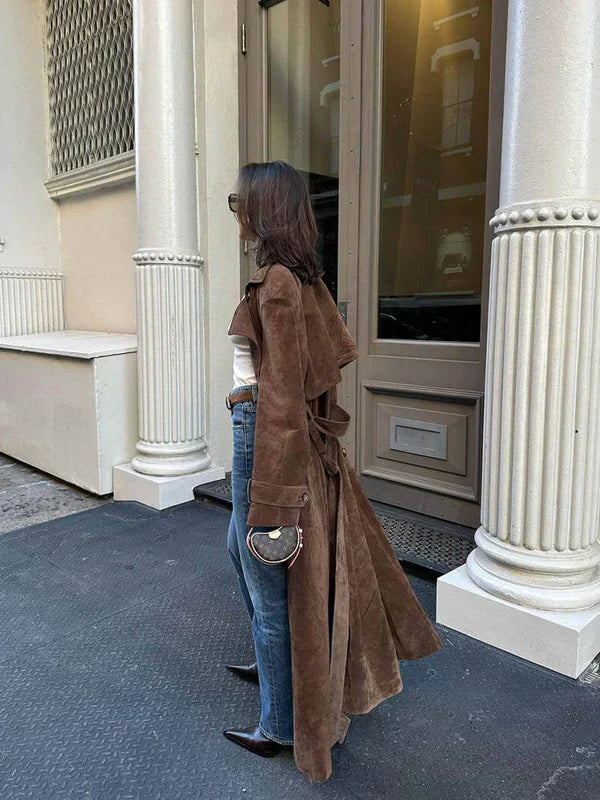 Alma® | Trench Coat i Suede
