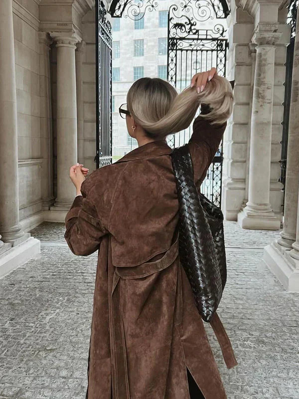 Alma® | Trench Coat i Suede