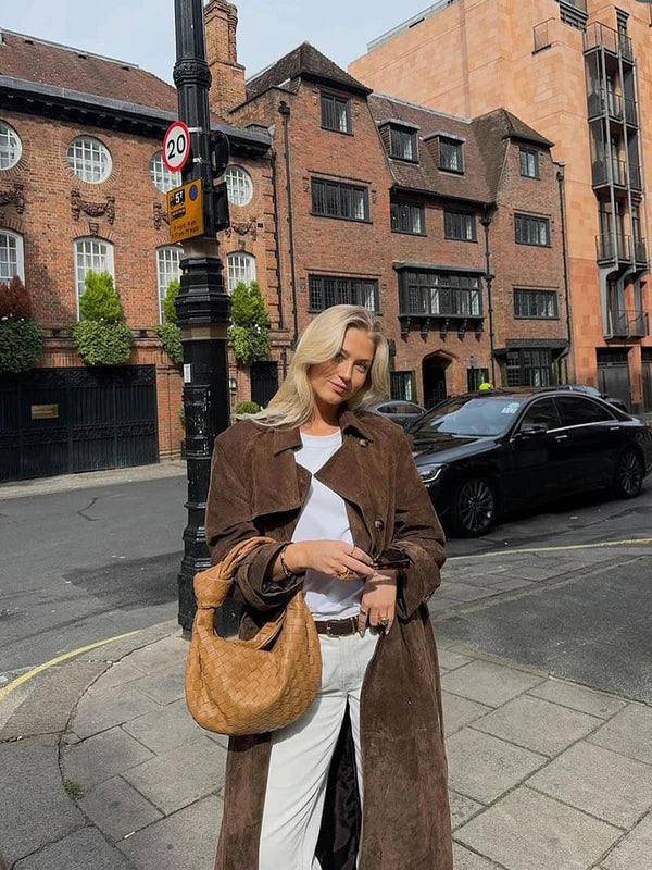 Alma® | Trench Coat i Suede