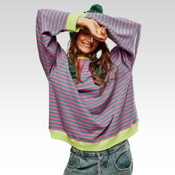 Brigitte® | Stribet Oversized Pullover