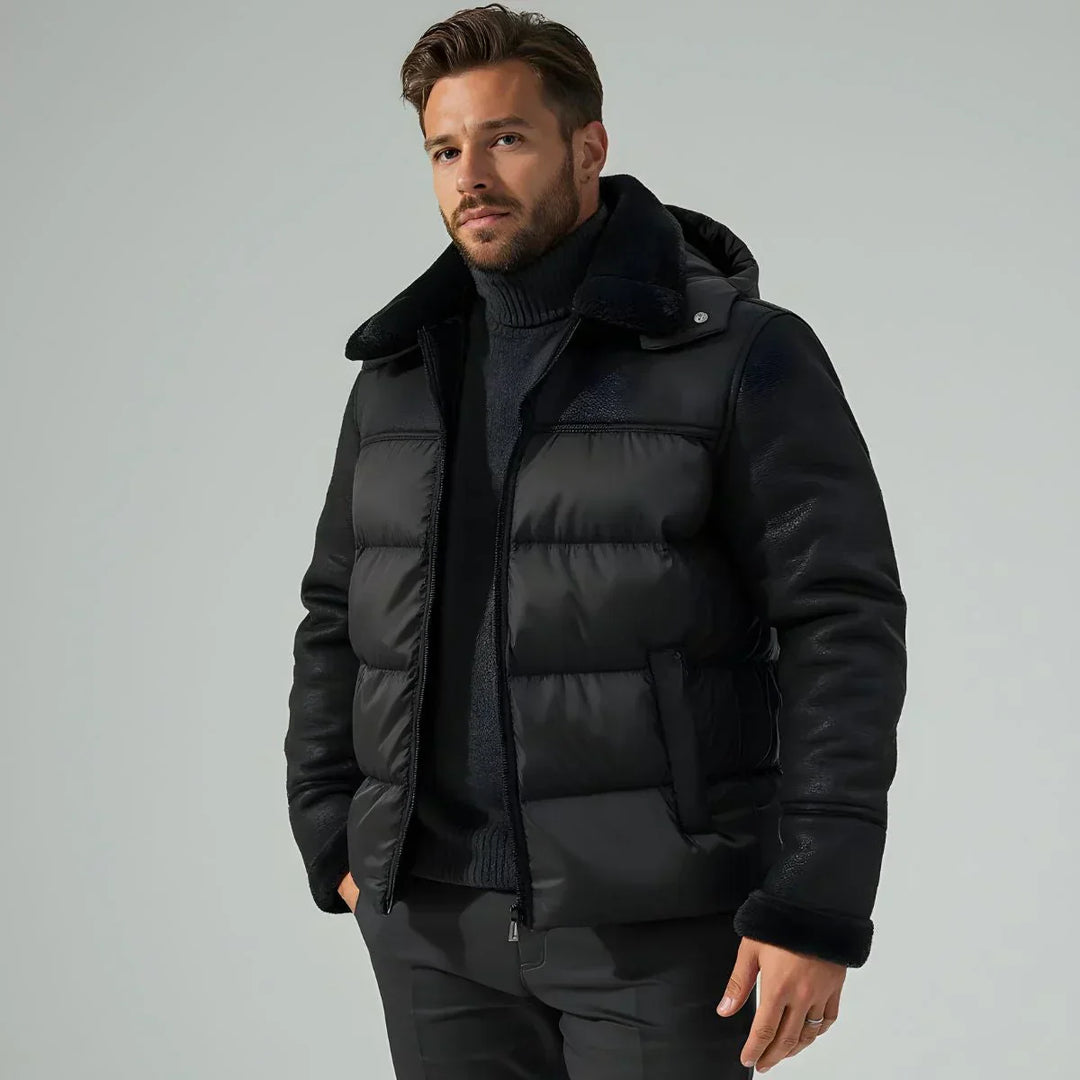 Christoph® | Premium Puffer Læderjakke