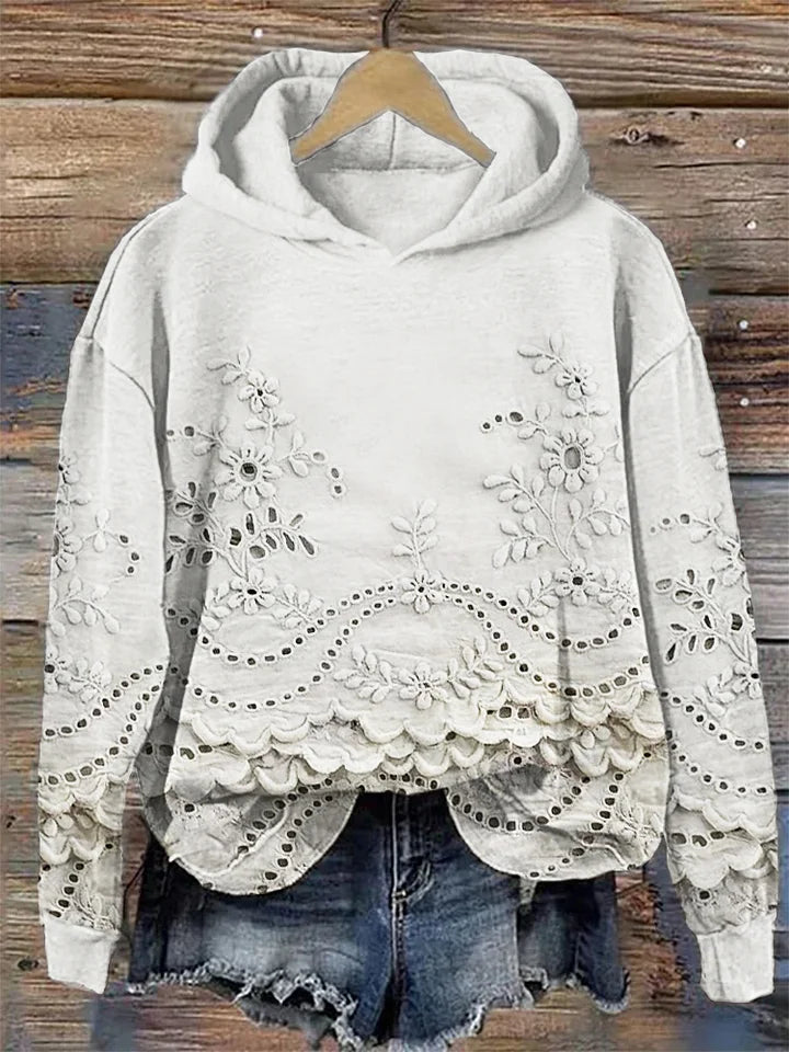 MARLA® | Sweatshirt med blomsterprint