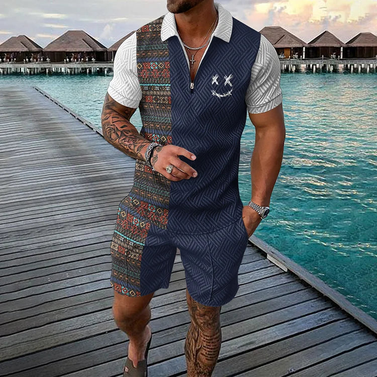 Niels® | Tidsrejsende Pikétrøje & Shorts Sæt