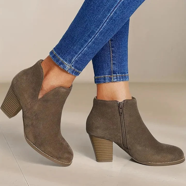 Trudi® | DAMESTIEFELETTEN MED TYK HÆL
