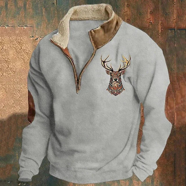 Henrik® | Pullover med hjorte-detalje