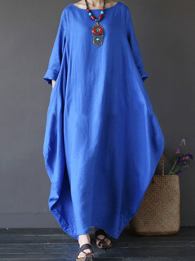 Cilia® | Premium Linned Løs Plus Size Kjole