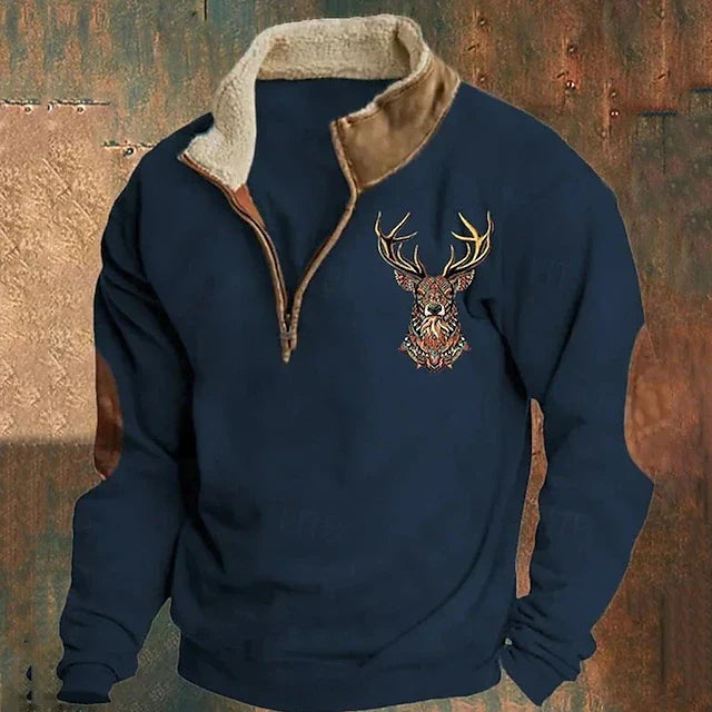 Henrik® | Pullover med hjorte-detalje
