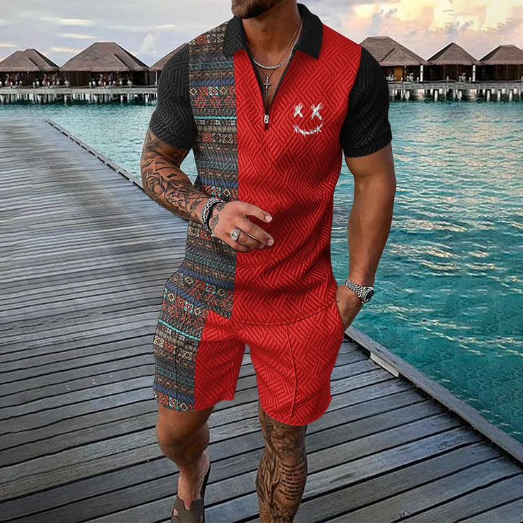 Niels® | Tidsrejsende Pikétrøje & Shorts Sæt