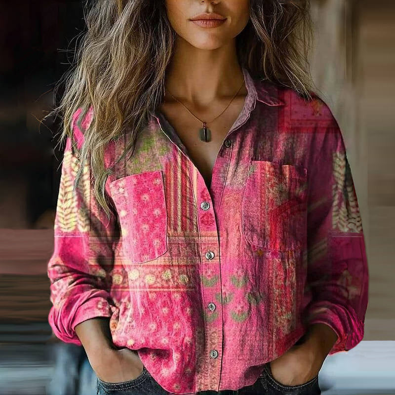 Marie® I TRYKT VINTAGE-BLUSE
