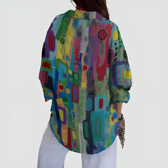Aven® | Bluse med farverigt design