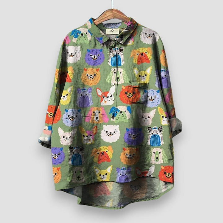 Frøya® | Damenshirt med hundetryk