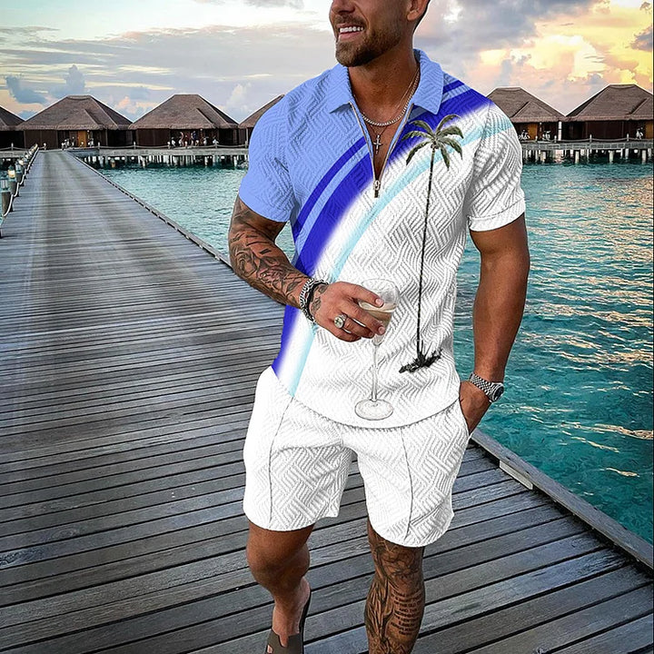 Ingolf® | Tropicana Polo T-shirt & Shorts Sæt