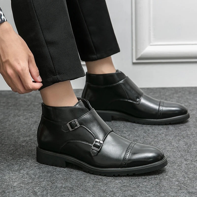 Sebastian® | Kunstlæder Dobbelt-Monk-strap Støvler