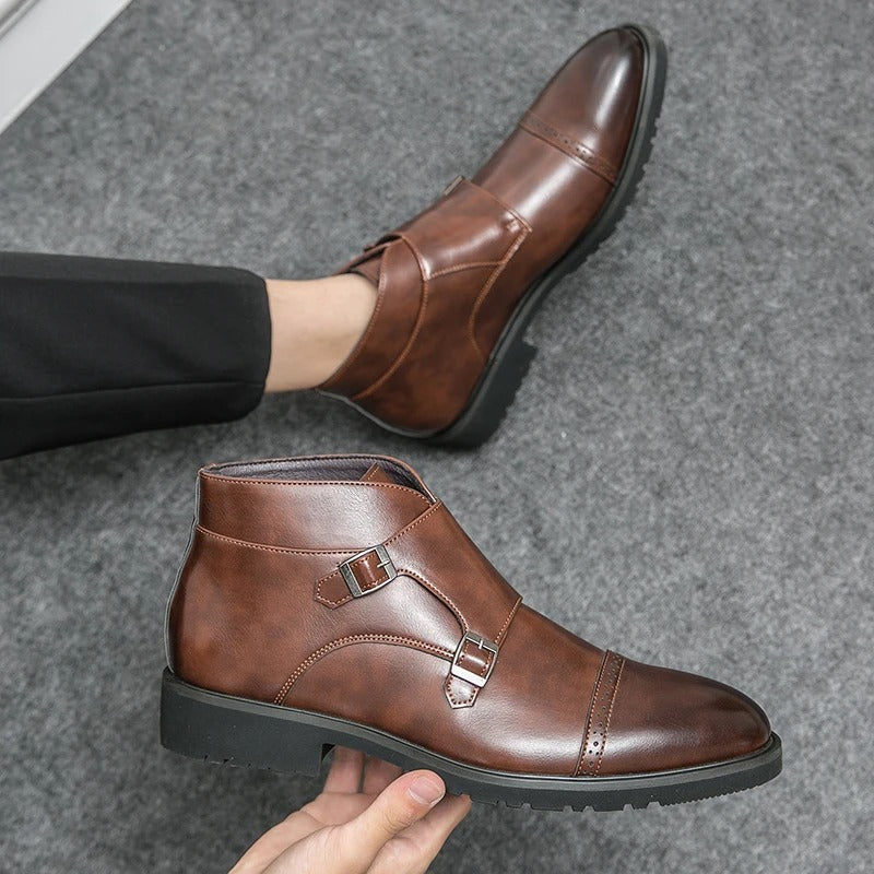 Sebastian® | Kunstlæder Dobbelt-Monk-strap Støvler