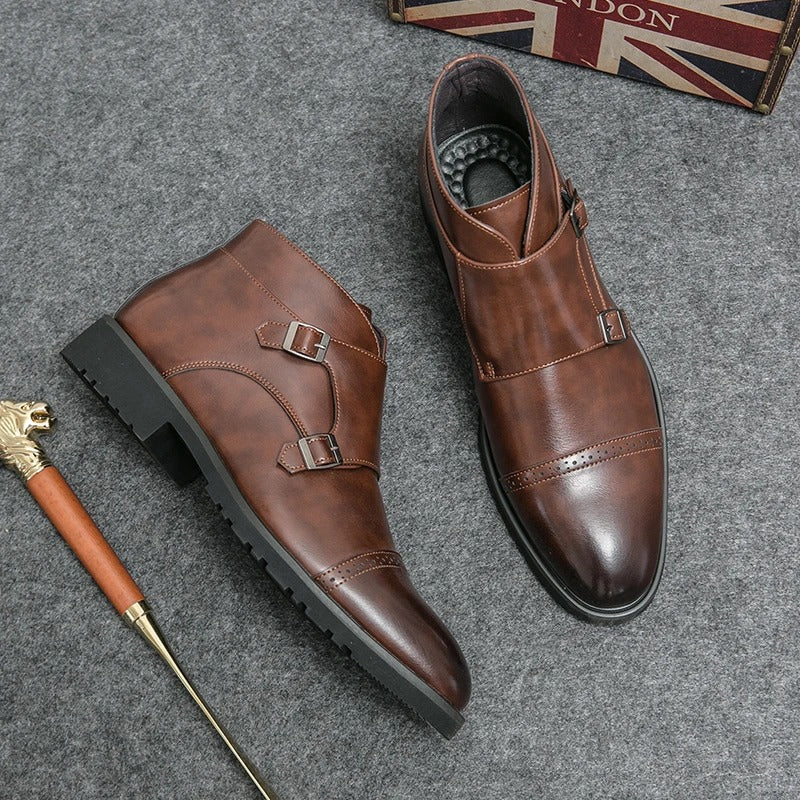 Sebastian® | Kunstlæder Dobbelt-Monk-strap Støvler