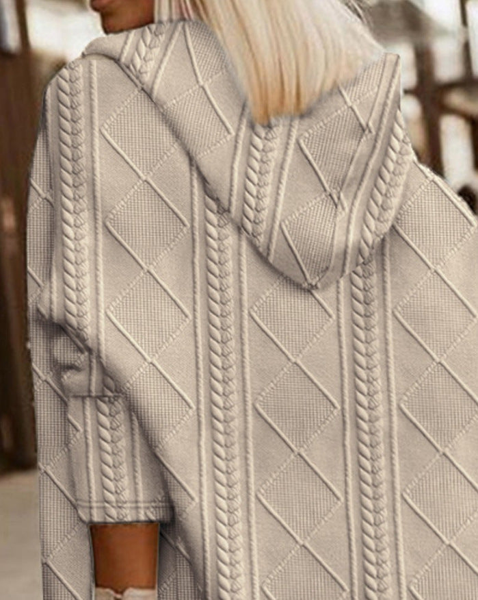 Susi® | Lang cardigan med hætte