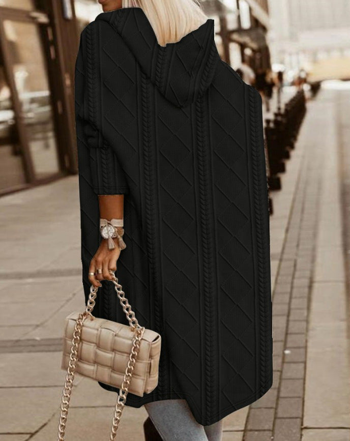 Susi® | Lang cardigan med hætte