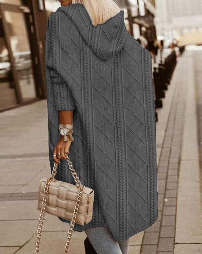 Susi® | Lang cardigan med hætte