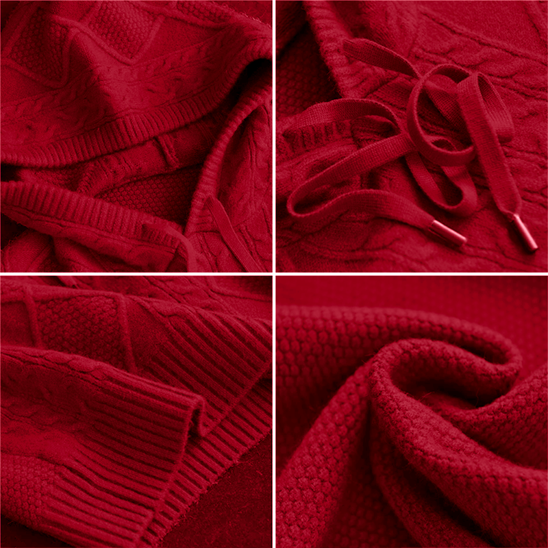 SABINE® | JACQUARD-TRØJE MED HUDE