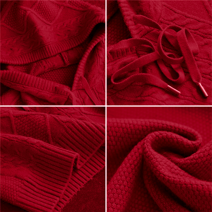 SABINE® | JACQUARD-TRØJE MED HUDE