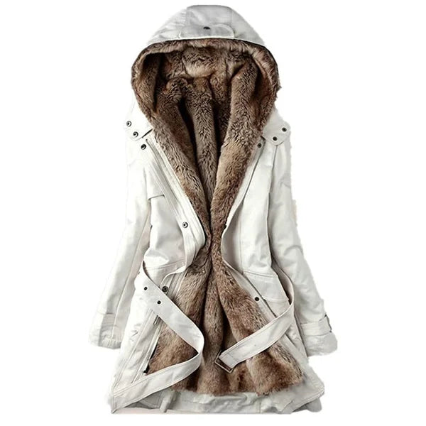 Inger™ | Stilfuld Frakke med Faux Pelsfor