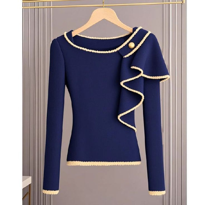 Thea® | Langærmet pullover i Frisk Blå