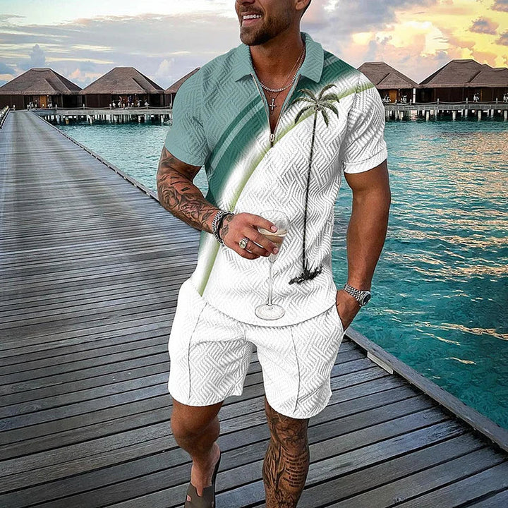 Ingolf® | Tropicana Polo T-shirt & Shorts Sæt
