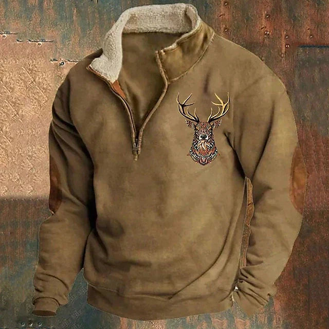 Henrik® | Pullover med hjorte-detalje