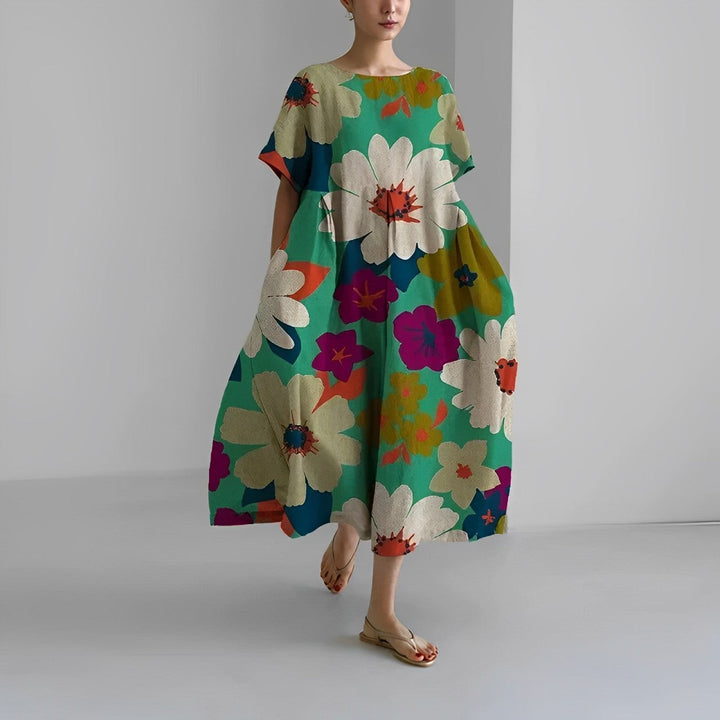 Vilda® | Boho-blomstret kjole i blød bomuld