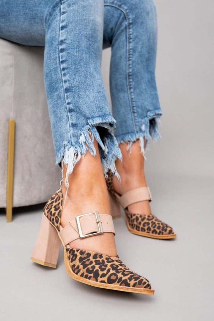 Bianca | Leopardlæder Sandaler