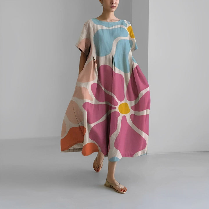 Vilda® | Boho-blomstret kjole i blød bomuld