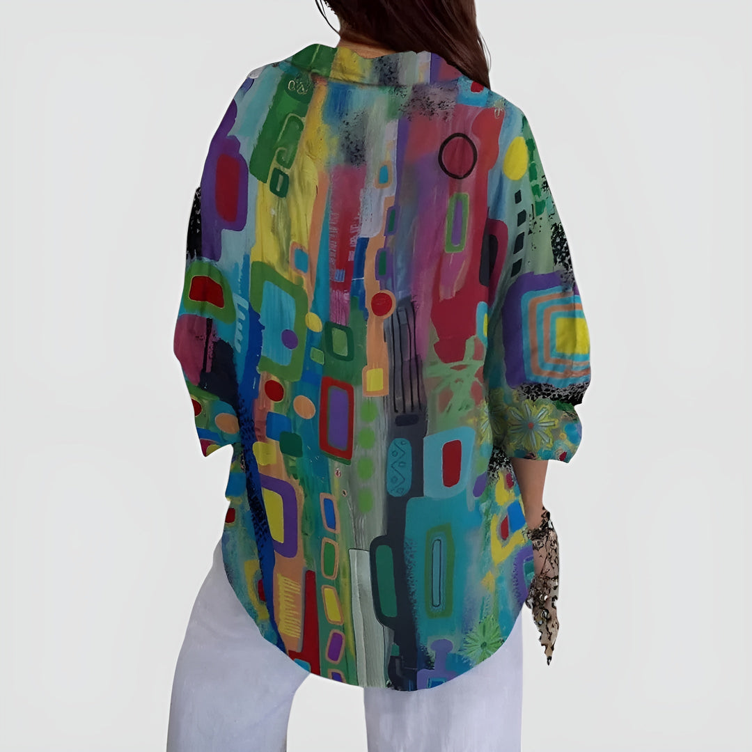 Nomi® | bluse med geometrisk mønster